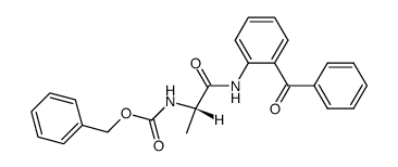 (+)-(S)-2-(N-Cbz-alanylamino)benzophenone结构式