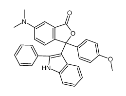 3-(p-methoxyphenyl)-3-(2-phenylindole-3-yl)-6-dimethylaminophthalide结构式