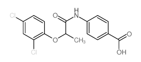 Benzoic acid,4-[[2-(2,4-dichlorophenoxy)-1-oxopropyl]amino]-结构式