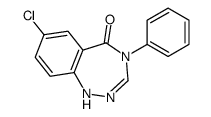 7-chloro-4-phenyl-1H-1,2,4-benzotriazepin-5-one结构式