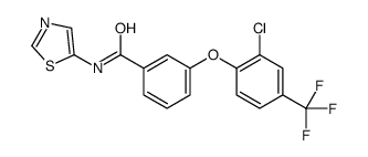 3-[2-chloro-4-(trifluoromethyl)phenoxy]-N-(1,3-thiazol-5-yl)benzamide结构式