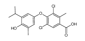 3,5-dichloro-2-methyl-4-(3-methyl-4-hydroxy-5-isopropylphenoxy)-benzoic acid Structure