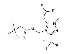 3-[[5-(difluoromethoxy)-1-methyl-3-(trifluoromethyl)pyrazol-4-yl]methylsulfanyl]-5,5-dimethyl-4H-1,2-oxazole结构式