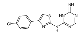 2-N-[4-(4-chlorophenyl)-1,3-thiazol-2-yl]-1,3,5-triazine-2,4-diamine Structure