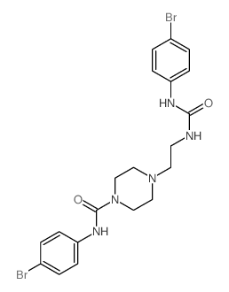 N-(4-bromophenyl)-4-[2-[(4-bromophenyl)carbamoylamino]ethyl]piperazine-1-carboxamide结构式