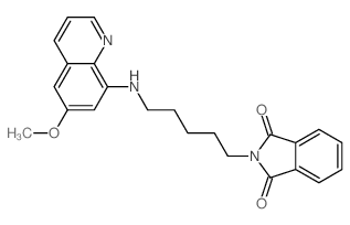 2-[5-[(6-methoxyquinolin-8-yl)amino]pentyl]isoindole-1,3-dione结构式