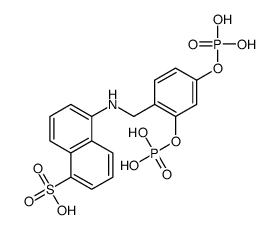 N-(2,4-diphosphobenzyl)-1-amino-5-naphthalenesulfonic acid structure