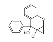 7a-chloro-7-phenyl-1,1a,7,7a-tetrahydrocyclopropa[b]thiochromen-7-ol结构式