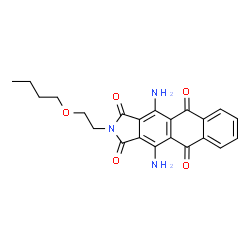 4,11-Diamino-2-(2-butoxyethyl)-1H-naphth[2,3-f]isoindole-1,3,5,10(2H)-tetrone结构式