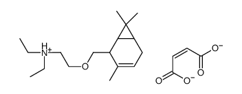 diethyl[2-[(3,7,7-trimethylbicyclo[4.1.0]hept-3-en-2-yl)methoxy]ethyl]ammonium (Z)-2-butenedioate (1:1)结构式