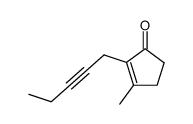 3-methyl-2-(2-pentynyl)-2-cyclopentenone Structure