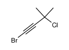 1-bromo-3-chloro-3-methyl-but-1-yne结构式