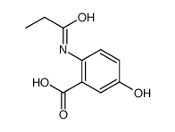 Benzoic acid, 5-hydroxy-2-[(1-oxopropyl)amino]- (9CI)结构式