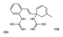 [2-[(E)-2-[1-(carbamothioylamino)-5-methylcyclohexa-2,4-dien-1-yl]ethenyl]phenyl]thiourea,dihydrobromide Structure