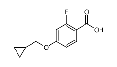 4-(环丙基甲氧基)-2-氟苯甲酸结构式