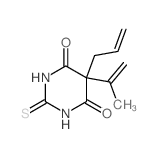 5-prop-1-en-2-yl-5-prop-2-enyl-2-sulfanylidene-1,3-diazinane-4,6-dione结构式