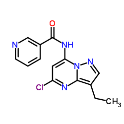 3-((5-chloro-3-ethylpyrazolo[1,5-a]pyrimidin-7-ylamino)methyl)pyridine 1-oxide structure