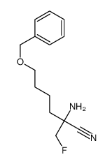 2-amino-2-(fluoromethyl)-6-phenylmethoxyhexanenitrile Structure