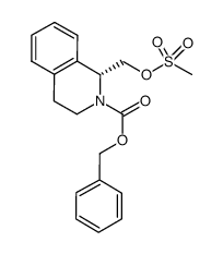 N-(benzyloxycarbonyl)-1-(methanesulfonyloxymethyl)-D-1,2,3,4-tetrahydroisoquinoline Structure