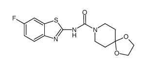 N-(6-fluorobenzo[d]thiazol-2-yl)-1,4-dioxa-8-azaspiro[4.5]decane-8-carboxamide Structure