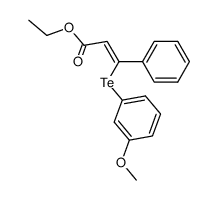 ethyl (Z)-3-((3-methoxyphenyl)tellanyl)-3-phenylacrylate Structure