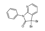 3,3-dibromo-1-phenyl-1,3-dihydro-pyrrolo[2,3-b]pyridin-2-one结构式