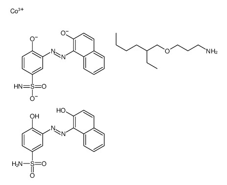 hydrogen bis[4-hydroxy-3-[(2-hydroxy-1-naphthyl)azo]benzenesulphonamidato(2-)]cobaltate(1-), compound with 3-[(2-ethylhexyl)oxy]propylamine (1:1) Structure