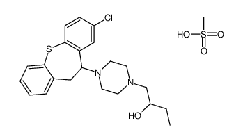 2-Chloro-11-(4-(2-hydroxybutyl)piperazino)-10,11-dihydrodibenzo(b,f)th iepin methanesulfonate Structure