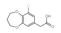 (9-CHLORO-3,4-DIHYDRO-2H-1,5-BENZODIOXEPIN-7-YL)ACETIC ACID结构式