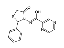 N-(4-oxo-2-phenyl-1,3-thiazolidin-3-yl)pyrazine-2-carboxamide Structure