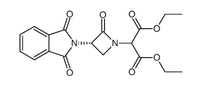 2-[(S)-3-(1,3-Dioxo-1,3-dihydro-isoindol-2-yl)-2-oxo-azetidin-1-yl]-malonic acid diethyl ester结构式