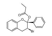 2,3-cis-3-bromo-2-propionyloxyflavan Structure