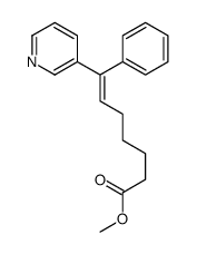 methyl 7-phenyl-7-pyridin-3-ylhept-6-enoate结构式