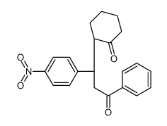 (2S)-2-[(1R)-1-(4-nitrophenyl)-3-oxo-3-phenylpropyl]cyclohexan-1-one结构式