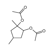 1,2-Bis-acetoxy-2,4-dimethyl-cyclopentan Structure