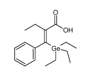 (Z)-2-ethyl-3-phenyl-3-(triethylgermyl)propenoic acid结构式