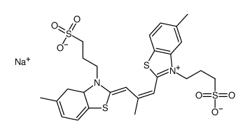 sodium,3-[(2E)-5-methyl-2-[(E)-2-methyl-3-[5-methyl-3-(3-sulfonatopropyl)-3a,4-dihydro-1,3-benzothiazol-3-ium-2-yl]prop-2-enylidene]-1,3-benzothiazol-3-yl]propane-1-sulfonate Structure