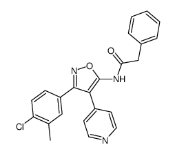 3-(4-Chloro-3-methylphenyl)-5-(phenylacetylamino)-4-(4-pyridyl)isoxazole Structure