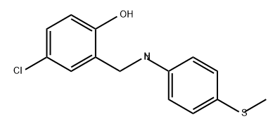 Phenol, 4-chloro-2-[[[4-(methylthio)phenyl]amino]methyl]-结构式