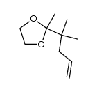 2-methyl-2-(1,1-dimethylbut-3-enyl)-1,3-dioxolane Structure