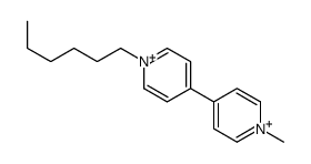 1-hexyl-4-(1-methylpyridin-1-ium-4-yl)pyridin-1-ium结构式