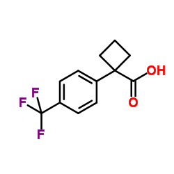 1-[4-(Trifluoromethyl)phenyl]cyclobutanecarboxylic acid structure