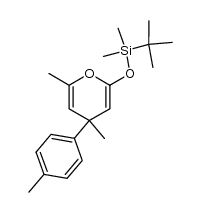 tert-butyl((4,6-dimethyl-4-(p-tolyl)-4H-pyran-2-yl)oxy)dimethylsilane结构式