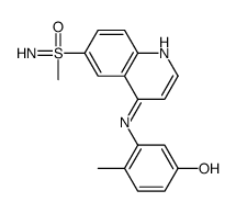 4-methyl-3-[[6-(methylsulfonimidoyl)quinolin-4-yl]amino]phenol Structure