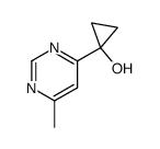 Cyclopropanol, 1-(6-methyl-4-pyrimidinyl)- (9CI)结构式