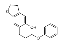 6-(3-phenoxypropyl)-2,3-dihydro-1-benzofuran-5-ol结构式