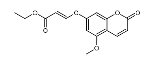 ethyl 3-((5-methoxy-2-oxo-2H-chromen-7-yl)oxy)acrylate Structure