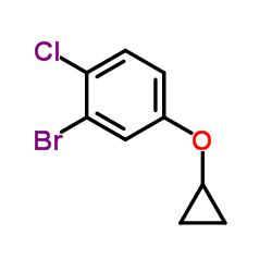 2-Bromo-1-chloro-4-(cyclopropyloxy)benzene结构式