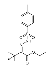 (E)-ethyl 3,3,3-trifluoro-2-(2-tosylhydrazono)propanoate结构式