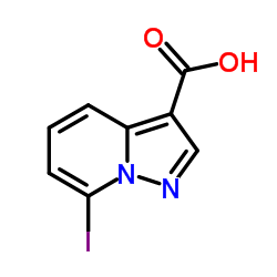 7-Iodopyrazolo[1,5-a]pyridine-3-carboxylic acid结构式